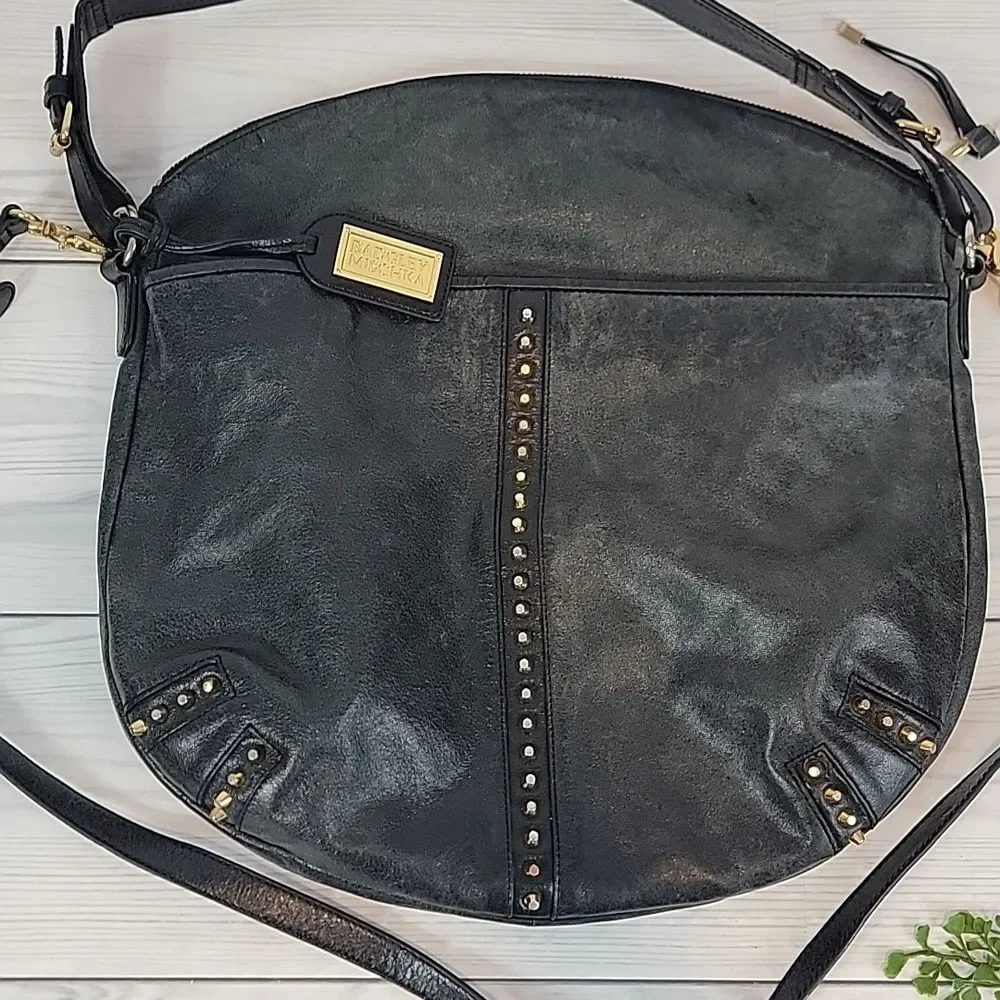 Badgley Mischka Shoulder Bag Dark Green Leather Large Capacity